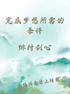 完成梦想所需的条件